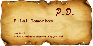 Pulai Domonkos névjegykártya